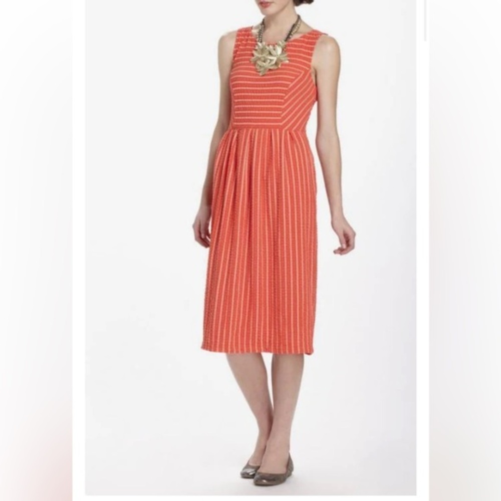 Anthropologie women’s medium retro ribbon midi dress by postmark XS - Picture 1 of 10